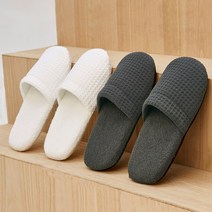 뷰룸 엠보타올 논슬립 쿠션 실내화 거실 사무실 호텔 비행기 층간소음미끄럼방지 남녀공용 슬리퍼, 애쉬블루(그레이배색)