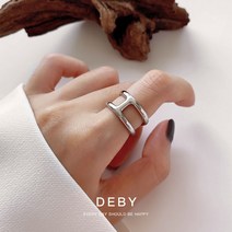 SURBORT 여성용 라이트 럭셔리 스털링 실버 H 편지 반지