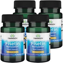 스완슨 울트라 피세틴 100mg 베지 캡슐, 30개입, 4개, 30정