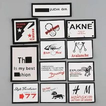 봉제패치 혼합 12 개몫 부드러운 천 라벨 diy 니트 인쇄 면화 짠 바느질 패치에 대한 다양한 편지 자수 손으로 만든 칼라, fv