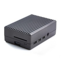 알루미늄 합금 케이스 for raspberry pi 4 블랙 박스 금속 쉘 패시브 냉각 쉘 금속 인클로저 방열 파이 4b, 회색