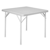 테이블 야외 휴대용 접이식 전원 식탁 정원 평상, 흰색 작은 정사각형 테이블 76x76x74