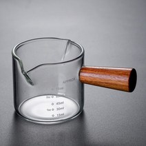 데미타세 데미타세잔 도피오잔 싱글찻잔 호텔커피잔 100 ml 내열 유리 에스프레소 측정 컵 더블 입 우유 주, 01 1