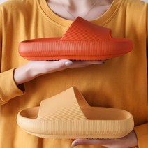 [홀리버니] 층간소음방지 홈슬리퍼 여름 쿠션 거실화 거실 실내화 실내 슬리퍼, 오렌지, 1개
