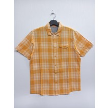 라푸마 옐로우 반팔체크남방 남100 실측XL (220285)