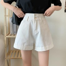 블랙 데님 반바지