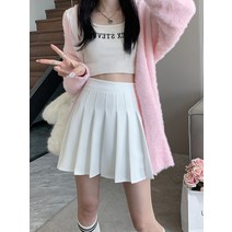 고무줄 플레어 울 샤 플리츠 가죽 치마 베이직 풍성 혼방 주름스커트