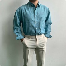 어니스트클래식 여름 린넨 오버핏 옆트임 셔츠 5컬러