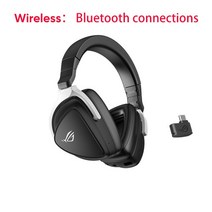 로그알리 ASUS ROG 델타 S 게이밍 헤드폰 마이크 포함 노이즈 캔슬링 스테레오 사운드 이어폰 전화 PC 플레이스테이션 닌텐도 스위치용, 1.wireless
