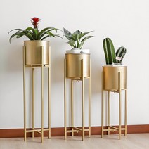 SK511북유럽 감성디자인 골드 슬림 화분대 3size, 슬림 원형 화분대(대)