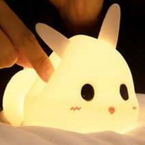 커넥트코 말랑토끼 LED 실리콘 무드등 수유등 수면등 취침등 감성캠핑