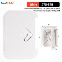 삼륜전기차 노인스쿠터 삼륜전기오토바이 SEAFLO 방수 마린 보트 데크 해치 RV 액세서리 ABS 안티 uv, white 270-375