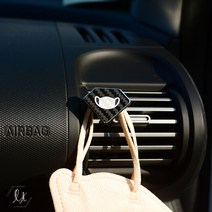가오 포터 다마스 송풍구 마스크걸이 DIY 로고 인테리어 악세사리 몰딩 엠블럼 튜닝, 원형-B타입-블랙