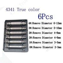 리무버 툴 6pcs 나사 추출기 4341 티타늄 s2 hss 손상된 나사 제거제 도구 볼트 스터드 빠르고 내구성있는 고정 드릴 비트 세트 액세서리 DIY, 4341y6