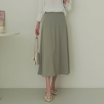 시크루즈 실칸 플레어 롱 밴딩 스커트_BDSS123