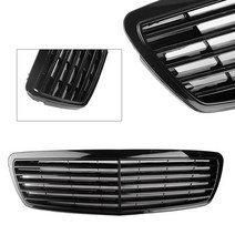 자동차 스타일링 그릴 범퍼 메쉬 그릴 메르세데스 벤츠 W211 E500 E320 E350 E430 E-CLASS 2002 2003 2004, 한개옵션0