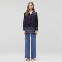 [백화점매장 정품출고] 써스데이아일랜드 [여성]프린트 보더 블라우스(T232MBL132W)