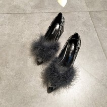 스틸레토 펌프스 미들힐 레오파드 플랫 호피 구두