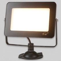 사각LED투광기 블랙 슬림비츠온 50W 노출 전구색 KC, 단품