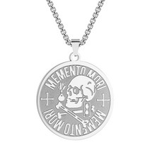 해골 악세사리 소품 memento mori 목걸이 새겨진 해골 목걸이 stoic 펜던트 철학 amor fati 펜던트 send men 쥬얼리 액세서리