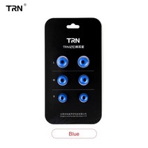 스핀핏 이어폰 실리콘 팁 trn 메모리 폼 팁 이어팁 3 쌍 sml 4.5mm t400 소음 차단 인이어 이어 버드 이어 쿠션 소매 팩 포함 SPIN FIT, 푸른