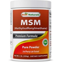 Best Naturals 베스트네츄럴 퓨어 MSM 식이유황 엠에스엠 파우더 가루 454g