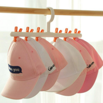 리빙공감 다용도 회전형 집게 양말 모자 걸이 3P, 오렌지