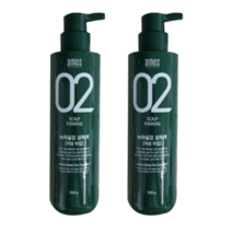 아모스 녹차실감 지성샴푸 500ml + 500ml 모발영양 비듬 각질 케어 유분제거