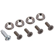 카메이트 자동차 용 번호판 보안 볼트 플랫 2 실버 LS422