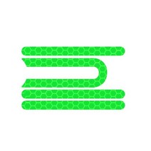 전기 전동 스쿠터 xiaomi mijia m365 스케이트 보드 부품 용 12set 앞 뒤 휠 타이어 커버 보호 쉘 반사 스티커, 1pc 녹색
