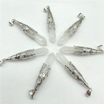 브레이크패드 보조 조수석 천연 보석 석 영 크리스탈 자 수정 진 육각 서 스 펜 션 던 트 DIY 쥬얼리 만들