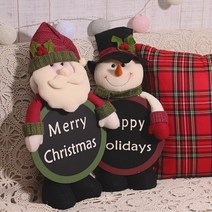 산타눈사람 칠판인형 2개 세트 55cm