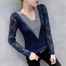 완판몰 여자꽃무늬 브이넥화려한티셔츠 m9185