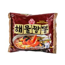출출할때 오뚜기 해물짬뽕 120g 봉지라면 사무실 회사 직장 학생 간식 식사대용 시원한국물, 단품