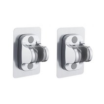 라두나 각도조절 접착식 샤워기홀더, 2개