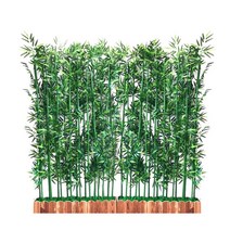 [GoCo] 고풍스러운 대나무 장식 인테리어 파티션 공간분리 가벽 야외 카페 거실 인조, 타입A 4m높이x24개/0.5m화분x3sets