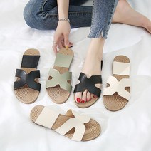 슈앤샵 여자여름샌들 사무실 슬리퍼 캐쥬얼플랫슬리퍼샌들-H