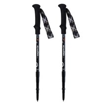 에코로바 에코 4단 초경량 듀랄루민 185g 등산스틱 2P 1세트 + 케이스, 블랙