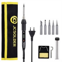 우드버닝 나무 인두기 가변 온도 솔더 용접 세라믹 히터 팁 솔더링 펌프 목공예, 80w 110v, 노란색, 유럽 ​​연합