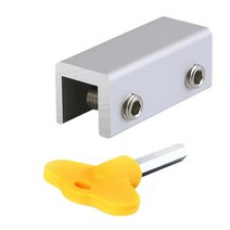 GHSHOP 조정가능한 미닫이 창 자물쇠는 열쇠를 가진 알루미늄 합금 창 문틀 자물쇠를 정지합니다, 이중 구멍, 설명한대로