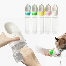 강아지 고양이 접이식 대용량 산책 물병 1000ml, 1P, 옐로우