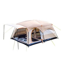 조엘리 투룸 거실 야외 캠핑 텐트 원터치 거실형 방수 자외선 차단, 3-5인용(330*210*185cm)
