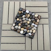 베란다 데크 타일 조립식 마루 테라스 바닥 나무 우드 재 원목 방부목 인조 잔디, o, 자갈바닥(한쪽가격)