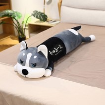찹쌀떡베개 바디필로우 시크강아지 바디플로우 모찌인형 성인애착 긴배게, 눈뜨고(즐거운 하루하루)