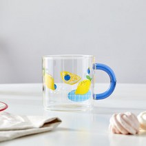 [모던하우스]스윗디저트 넉넉한 내열 유리머그 400ml (레몬) GA0122030, 단품