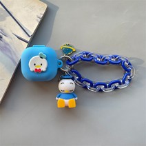 캐릭터 갤럭시 버즈2 라이브/프로 실리콘 케이스, 파랑 B