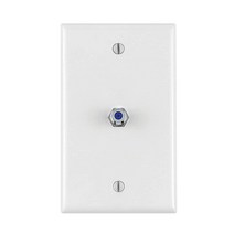 Leviton 40539-MW 중형 비디오 월 잭 F 커넥터 화이트