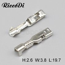 총알단자 터미널커넥터 호환100mm 자동차 델파이 케이블 커넥터 2.8 금속 핀 스플라이스 와이어 터미널 압, 한개옵션0