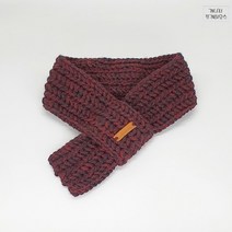 개나리 뜨개하우스 / 핸드메이드 헤링본 너음 목도리 완제품, 5. 레드+블랙