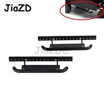 사이드스텝 전동 도어1/10 RC 크롤러 SCX10 D90 용 CNC 메탈 사이드 페달 플레이트 브래킷 SKY11 포함 스, 01 Black